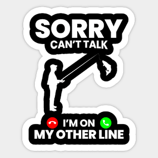 funny fishing Sticker